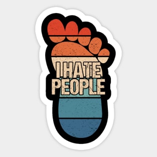 I Hate People Bigfoot Sticker